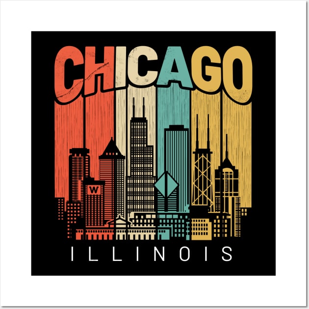 Chicago Illinois Wall Art by ThyShirtProject - Affiliate